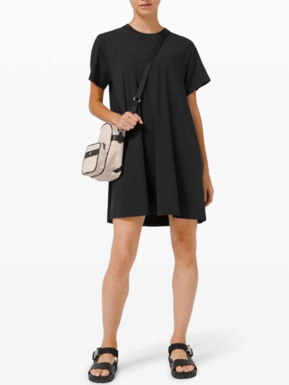 Lululemon All Yours T-Shirt Dress Size 4 Black Gorpcore CleanGirl Minimalist